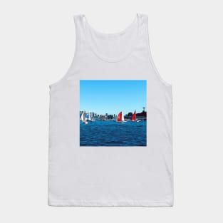 Sailboats on Lake Union, Seattle Washington Tank Top